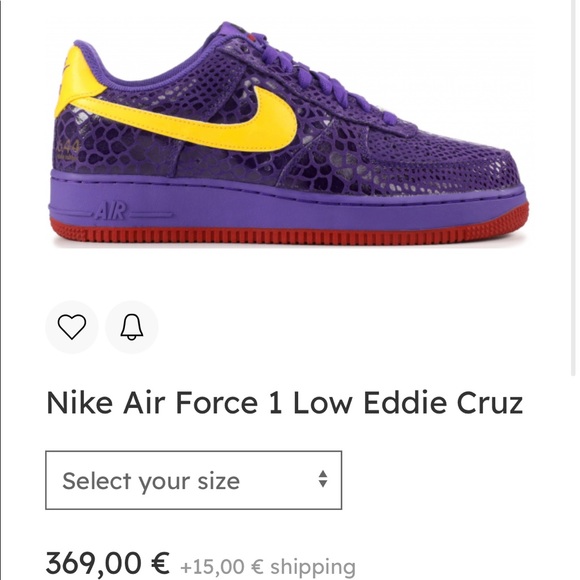 Nike Air Force 1 (AF1) Low Premium Eddie Cruz Purple Red Yellow Sz12 Snakeskin - Picture 3 of 16